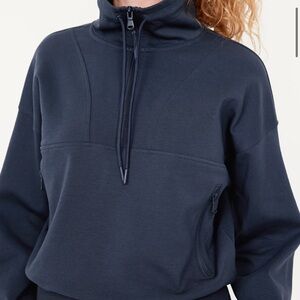 Old navy active dynamic fleece quarter zip pullover size large, green